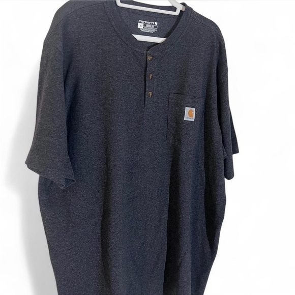 Carhartt Men's Dark Grey Henley Shirt - Picture 2 of 4